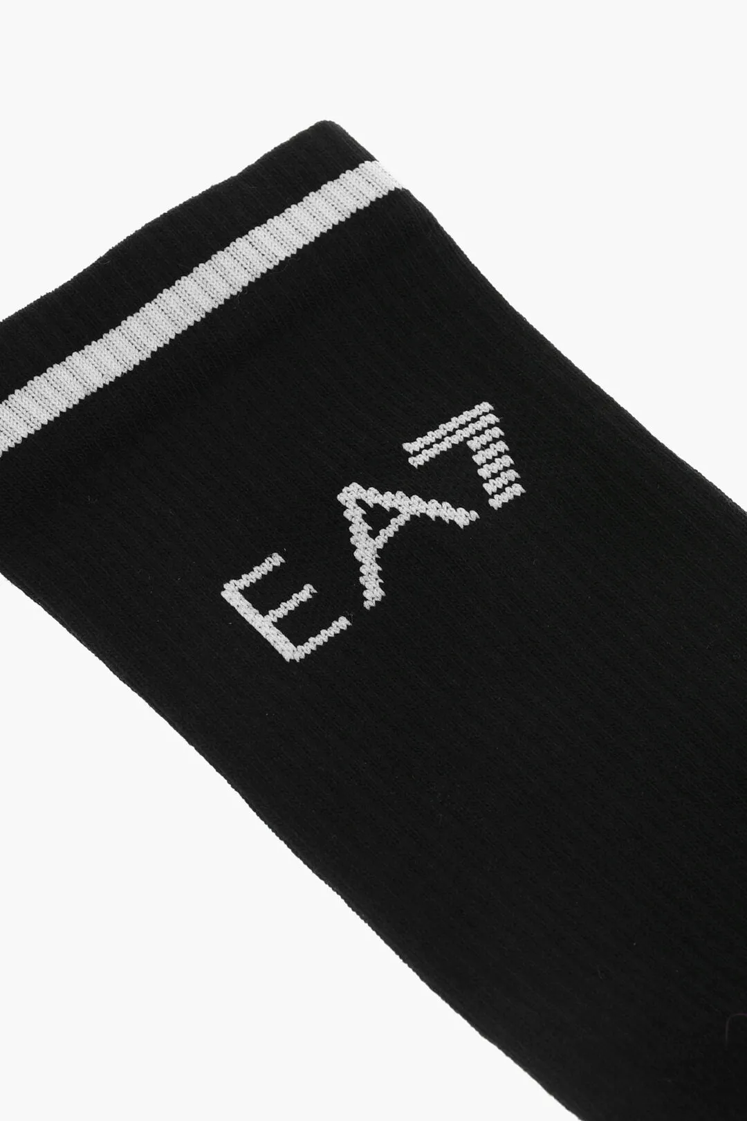 Armani Ea7 Emporio Cotton Blend Tennis Pro Socks With Contrasting D
