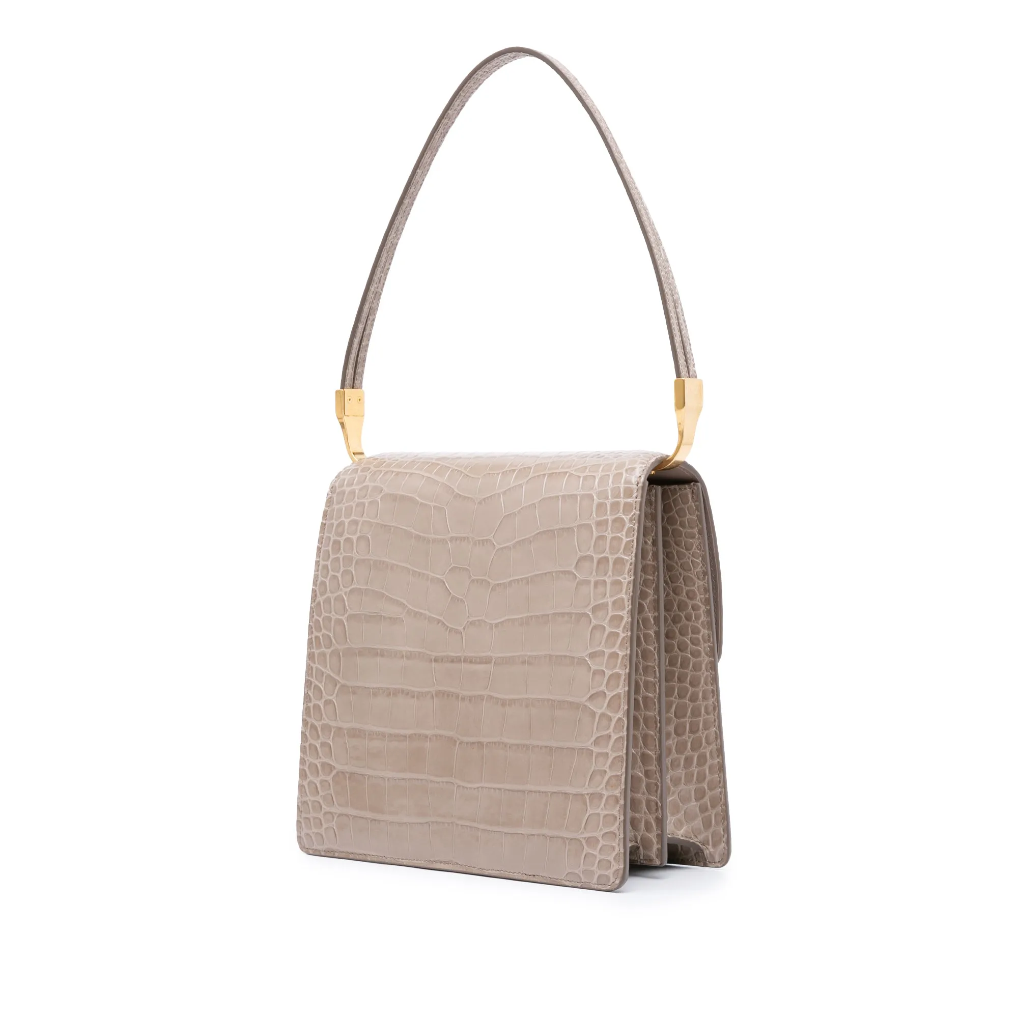 Balmain Embossed Leather Ely Shoulder Bag