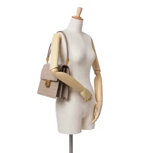 Balmain Embossed Leather Ely Shoulder Bag