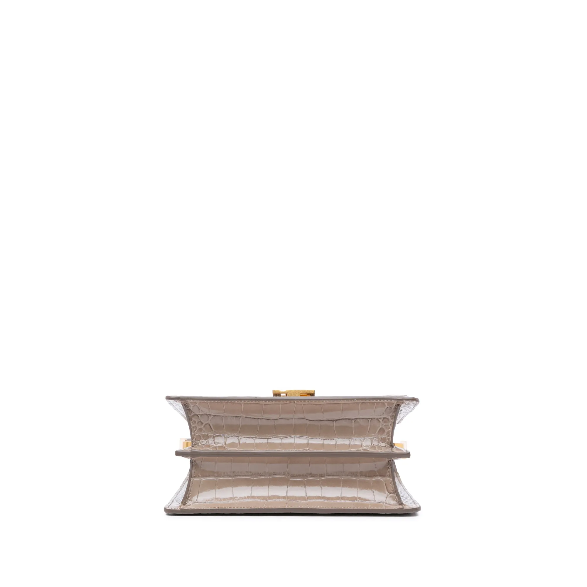 Balmain Embossed Leather Ely Shoulder Bag