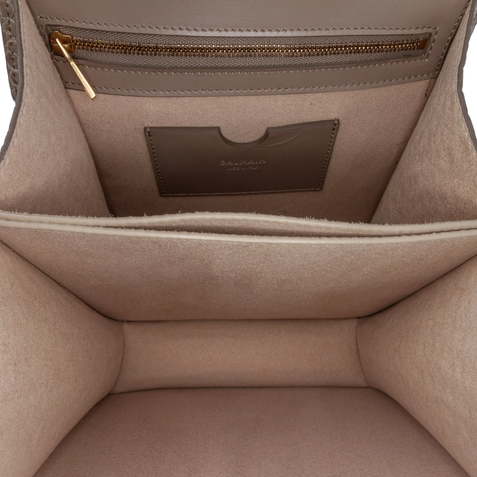 Balmain Embossed Leather Ely Shoulder Bag