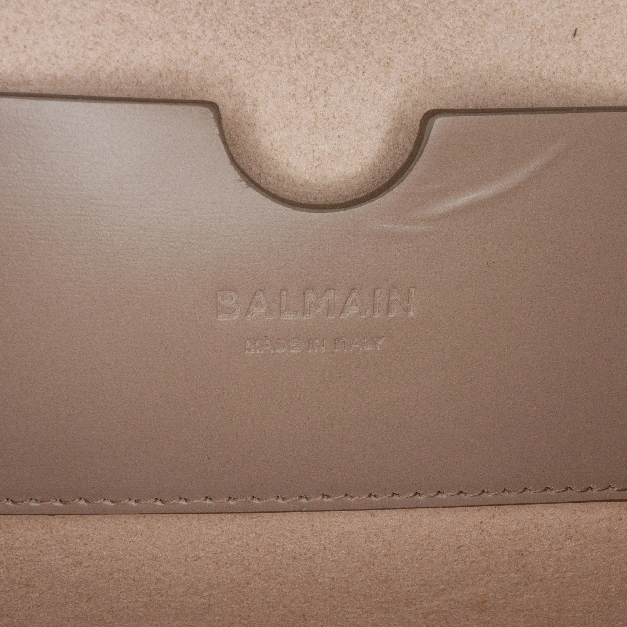 Balmain Embossed Leather Ely Shoulder Bag