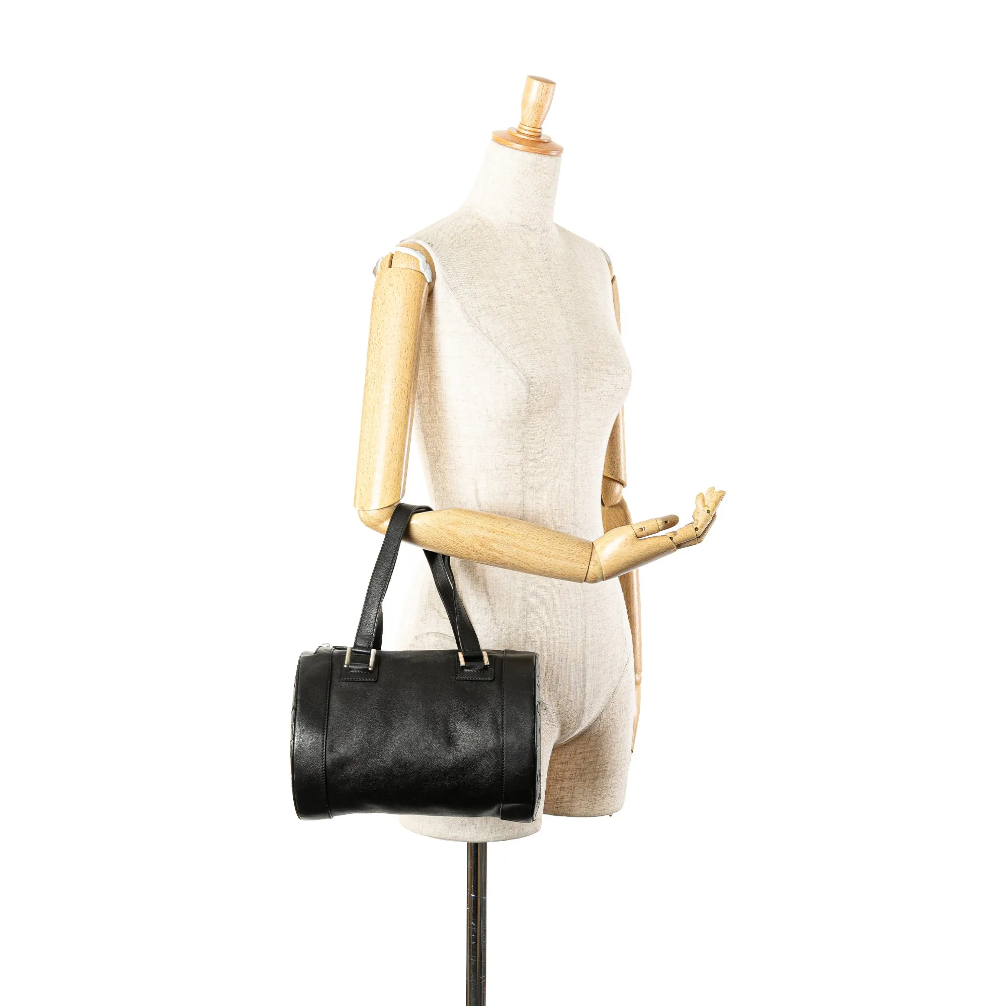 Bvlgari Leather B Zero 1 Shoulder Bag Black