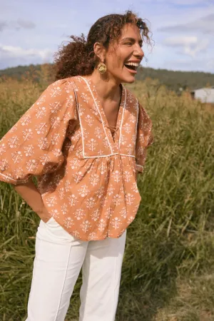 Cairo Boho Blouse in Millefiori Adrift