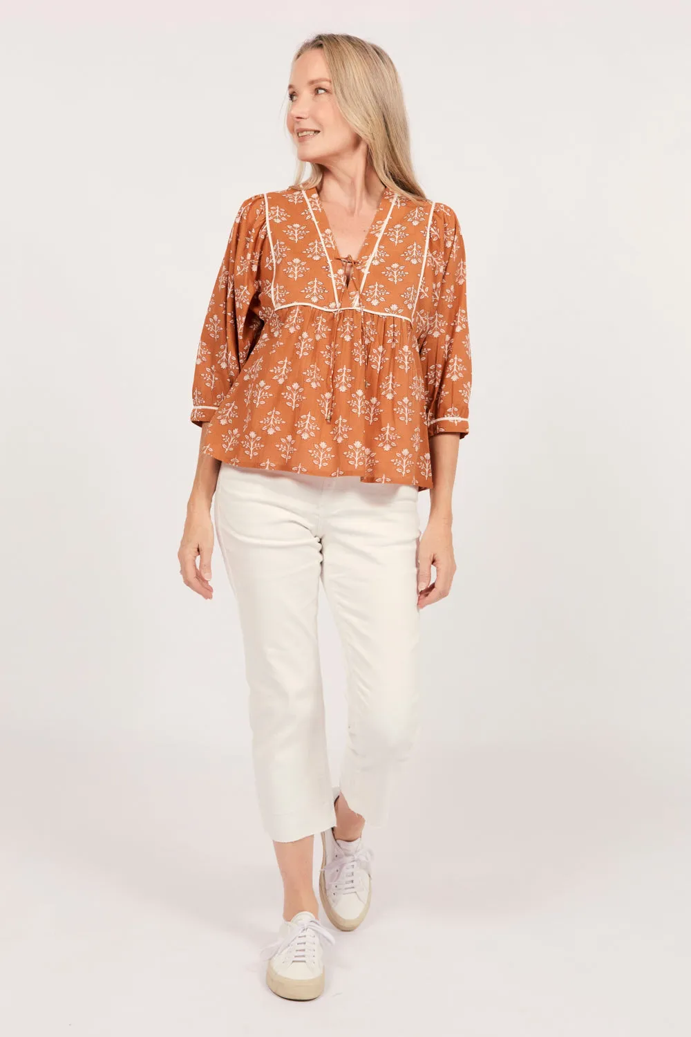 Cairo Boho Blouse in Millefiori Adrift