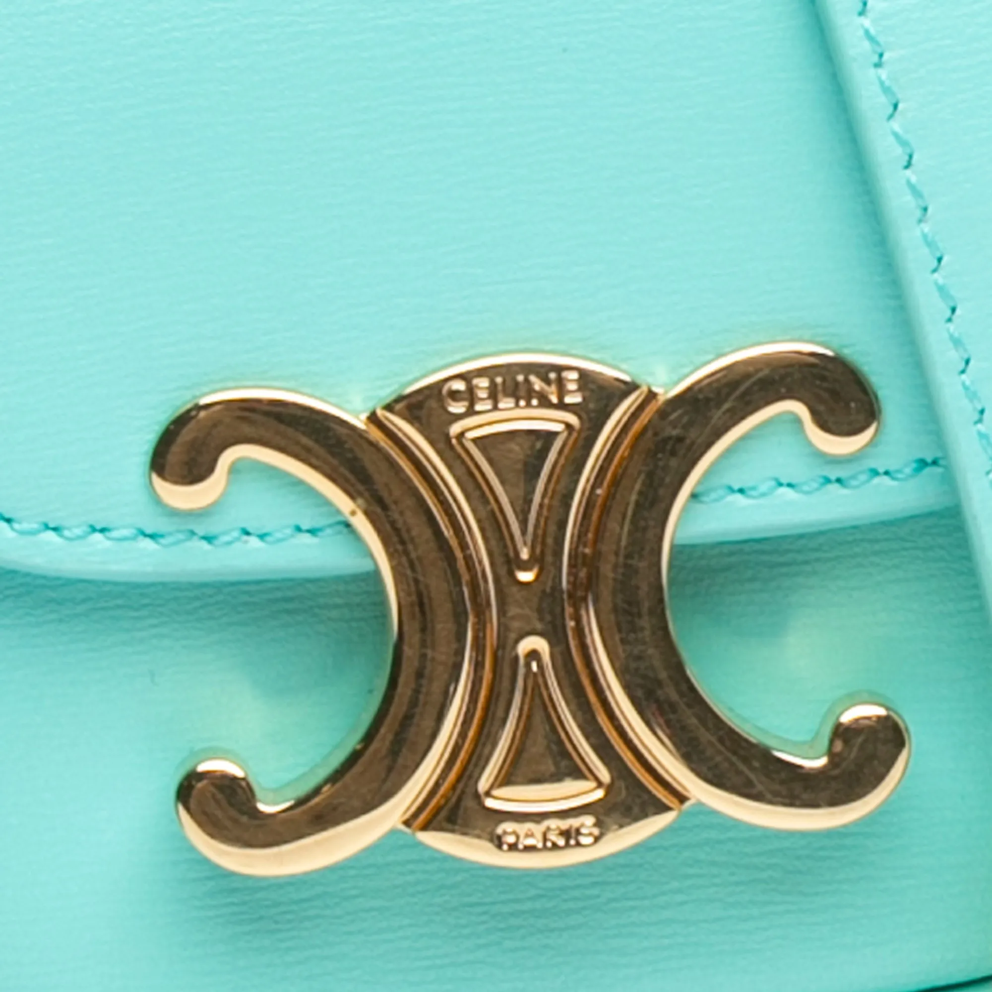 Celine Mini Shiny Calfskin Triomphe Crossbody