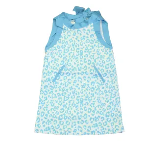 Classic Prep Girls Robin' Egg Leopard Dress