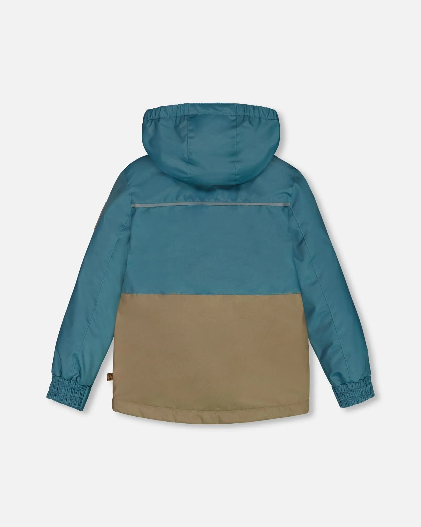 Colorblock Mid-Season Jacket Neutral Blue And Taupe