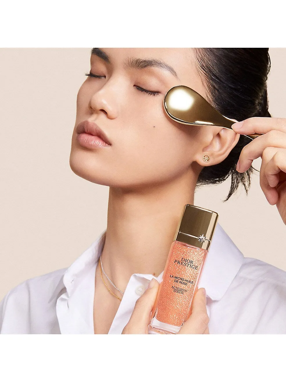 DIOR Prestige La Micro-Huile de Rose Activated Serum 50ml Prestige Le Ptale Multi-Perl Massage Tool Set