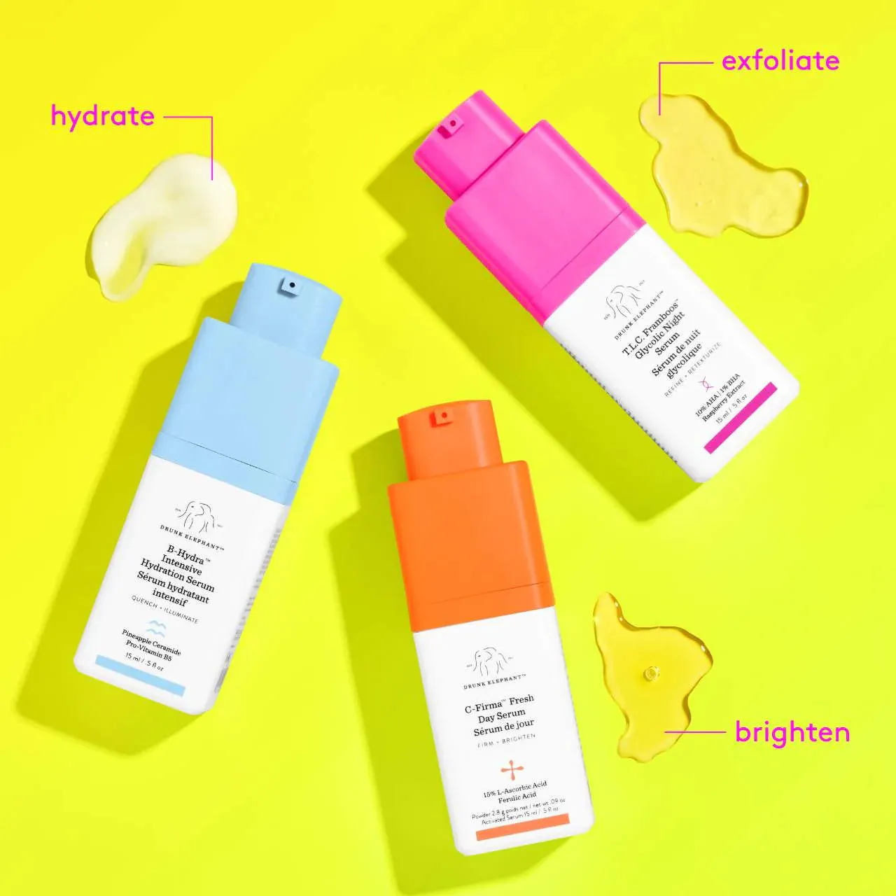 Drunk Elephant  Itty Bitty Midi Committee Serum Trio NIB