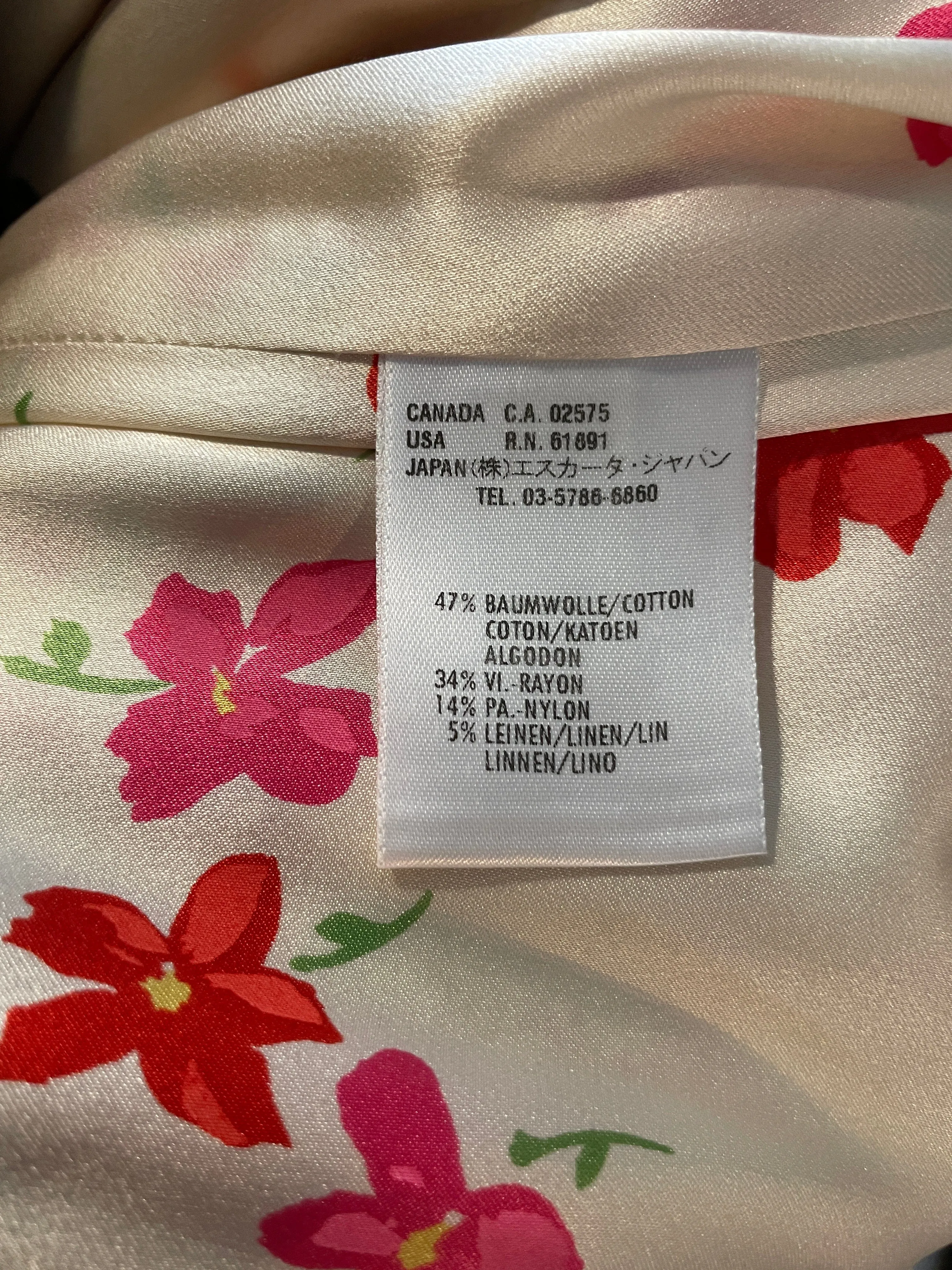 Escada Summer Floral Coat Size 36/2