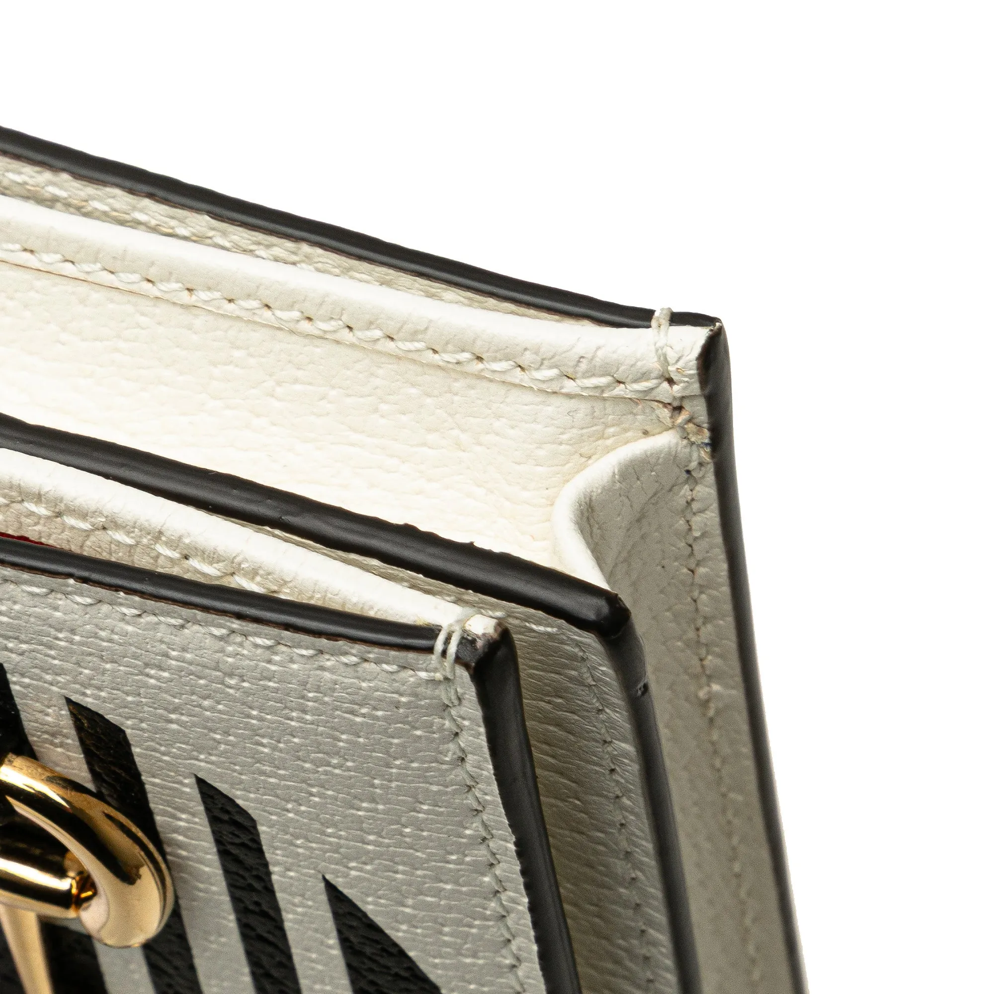 Gucci Adidas Leather Horsebit Wallet on Strap White