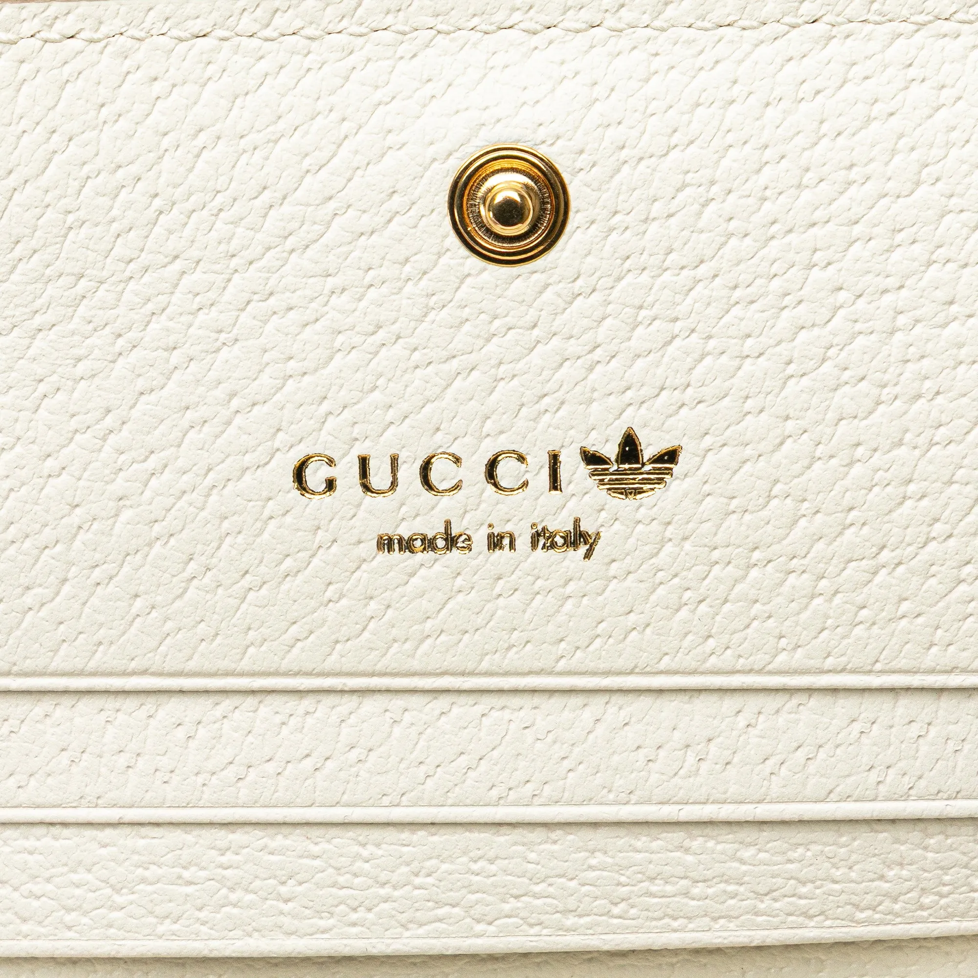 Gucci Adidas Leather Horsebit Wallet on Strap White