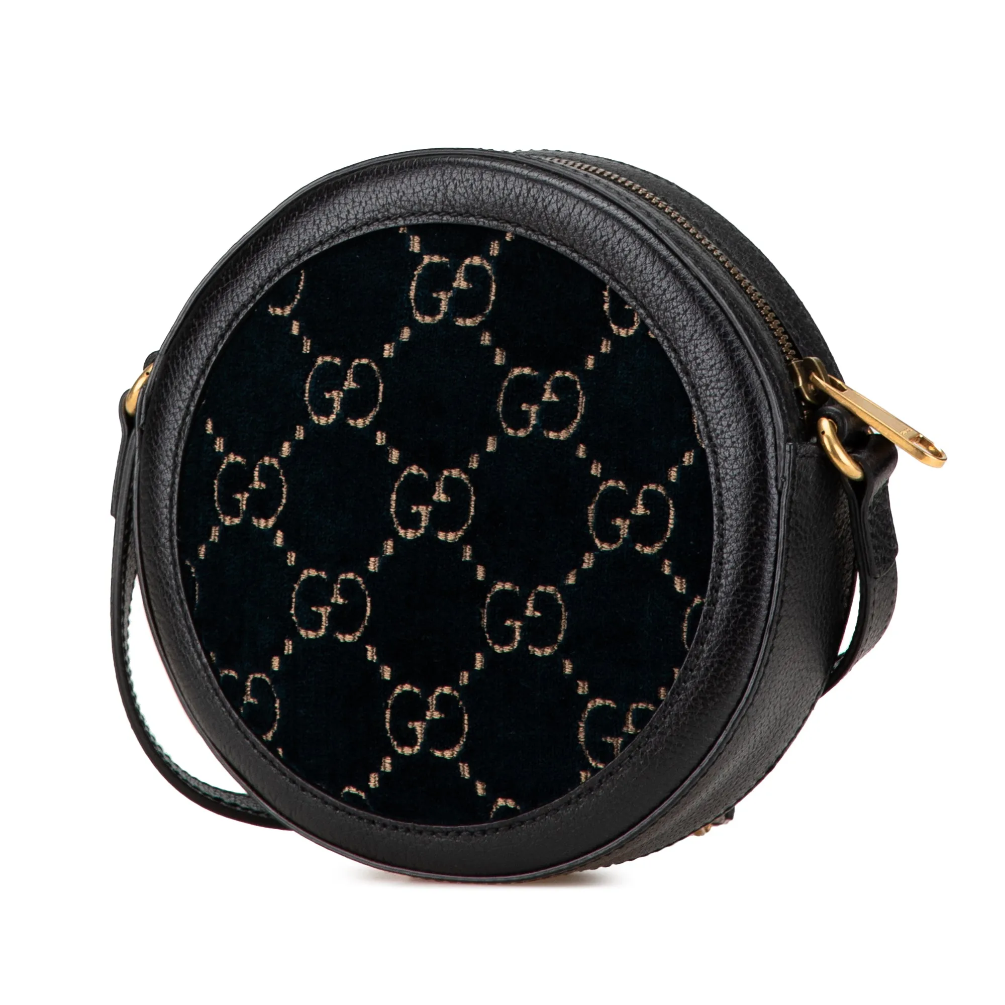 Gucci GG Velvet Ophidia Round Crossbody Blue
