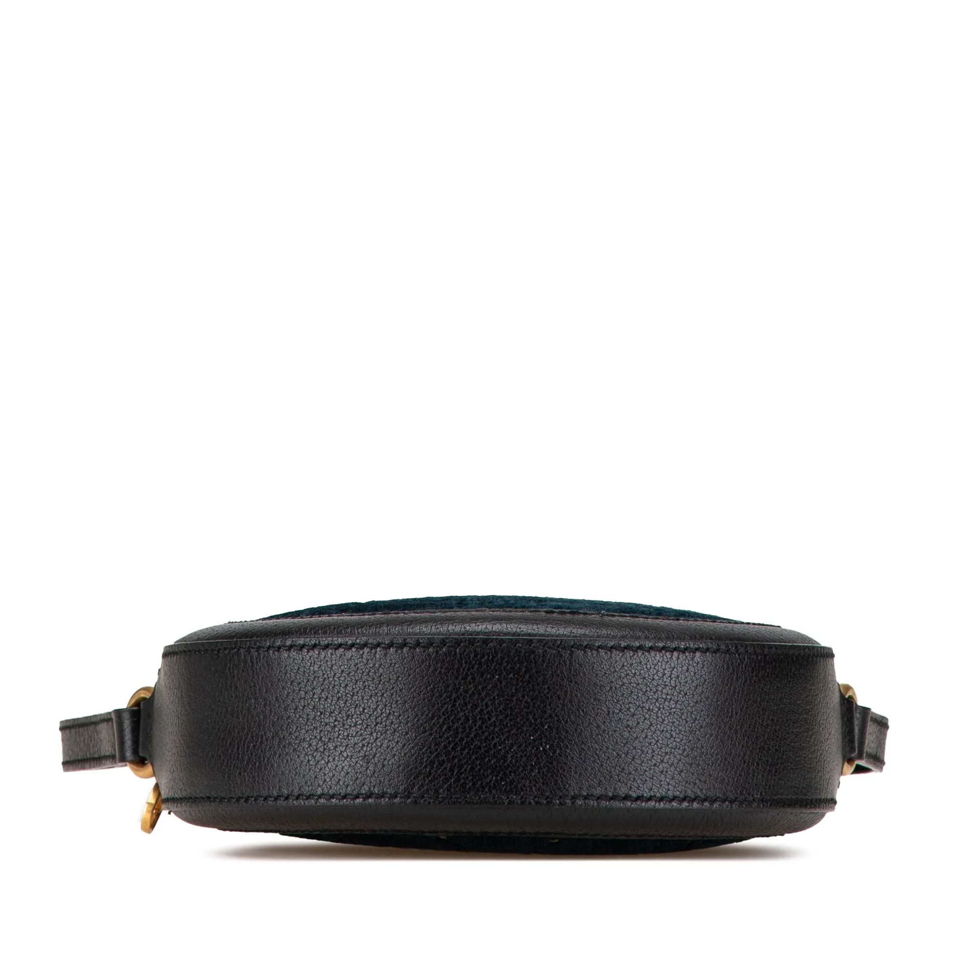 Gucci GG Velvet Ophidia Round Crossbody Blue