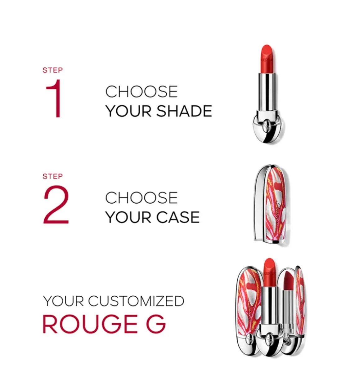 Guerlain Rouge G - Multiple Shades and Caps NIB
