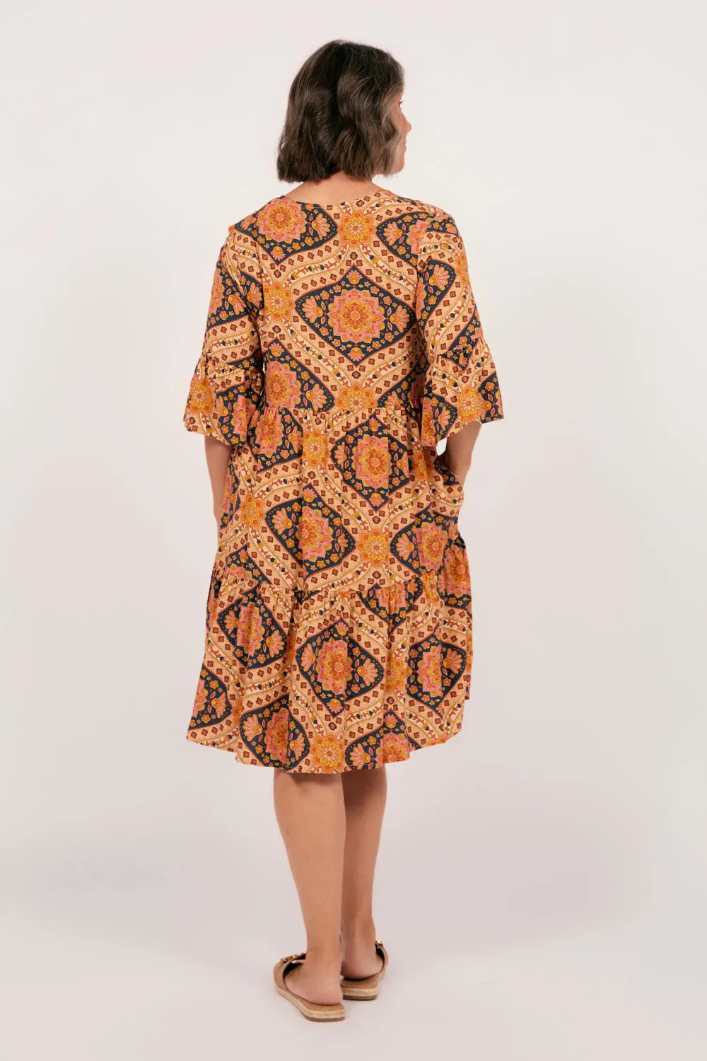 Ingrid Tiered Dress in Juliet Adrift
