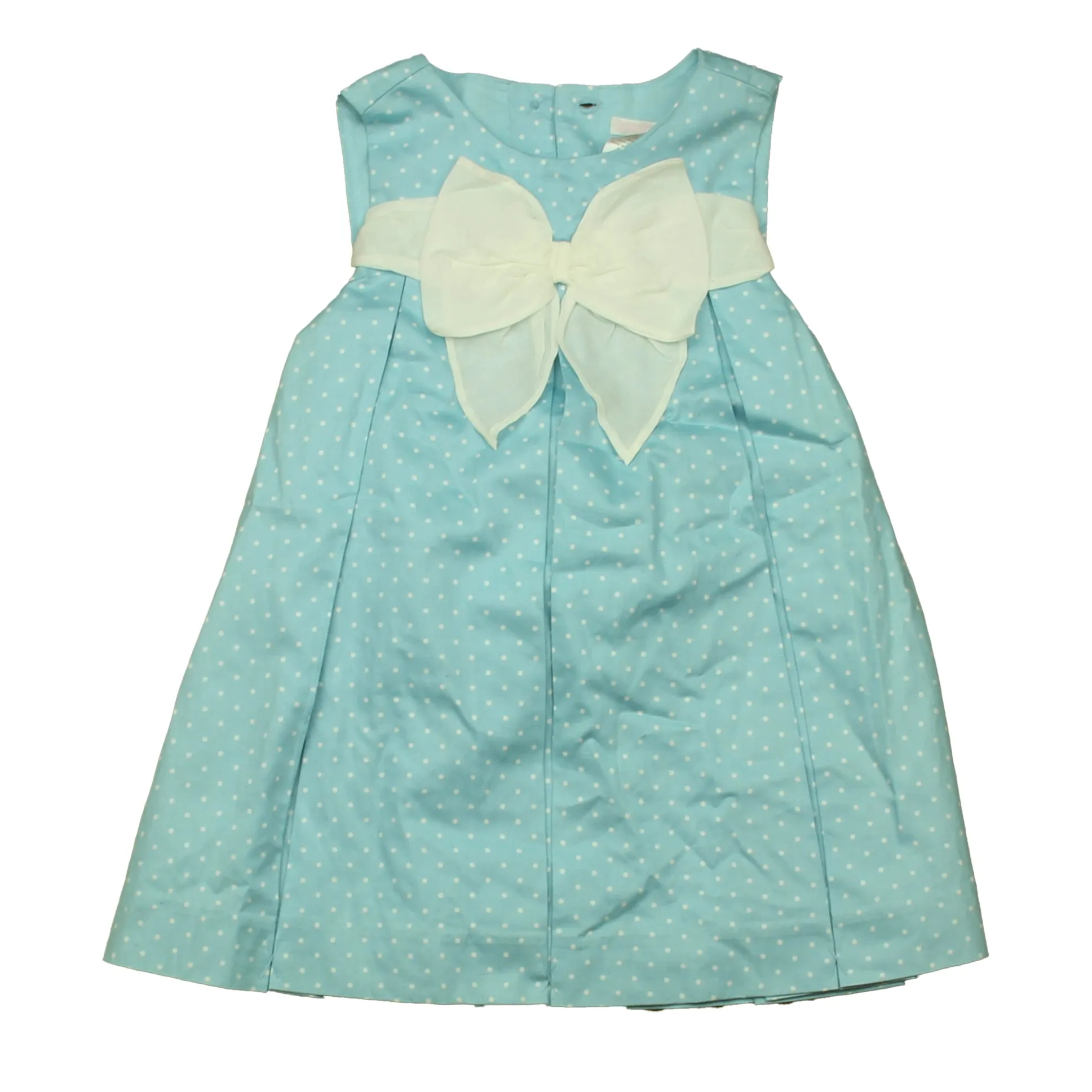 Janie and Jack Girls Blue Polka Dots Dress