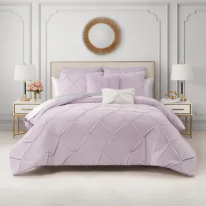 Kiss Pleat Micromink Comforter Set With Decorative Pillows Juicy Couture