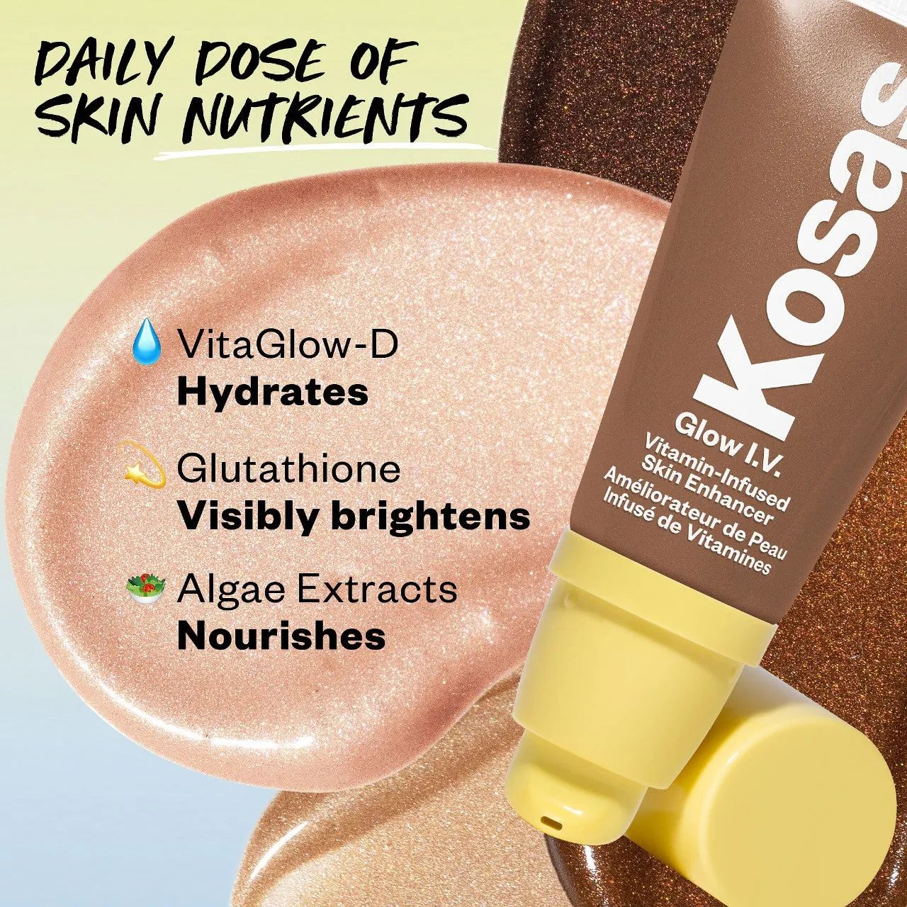 Kosas Glow I.V. Vitamin-Infused Skin Illuminating Enhancer (several shades) NIB 30ml