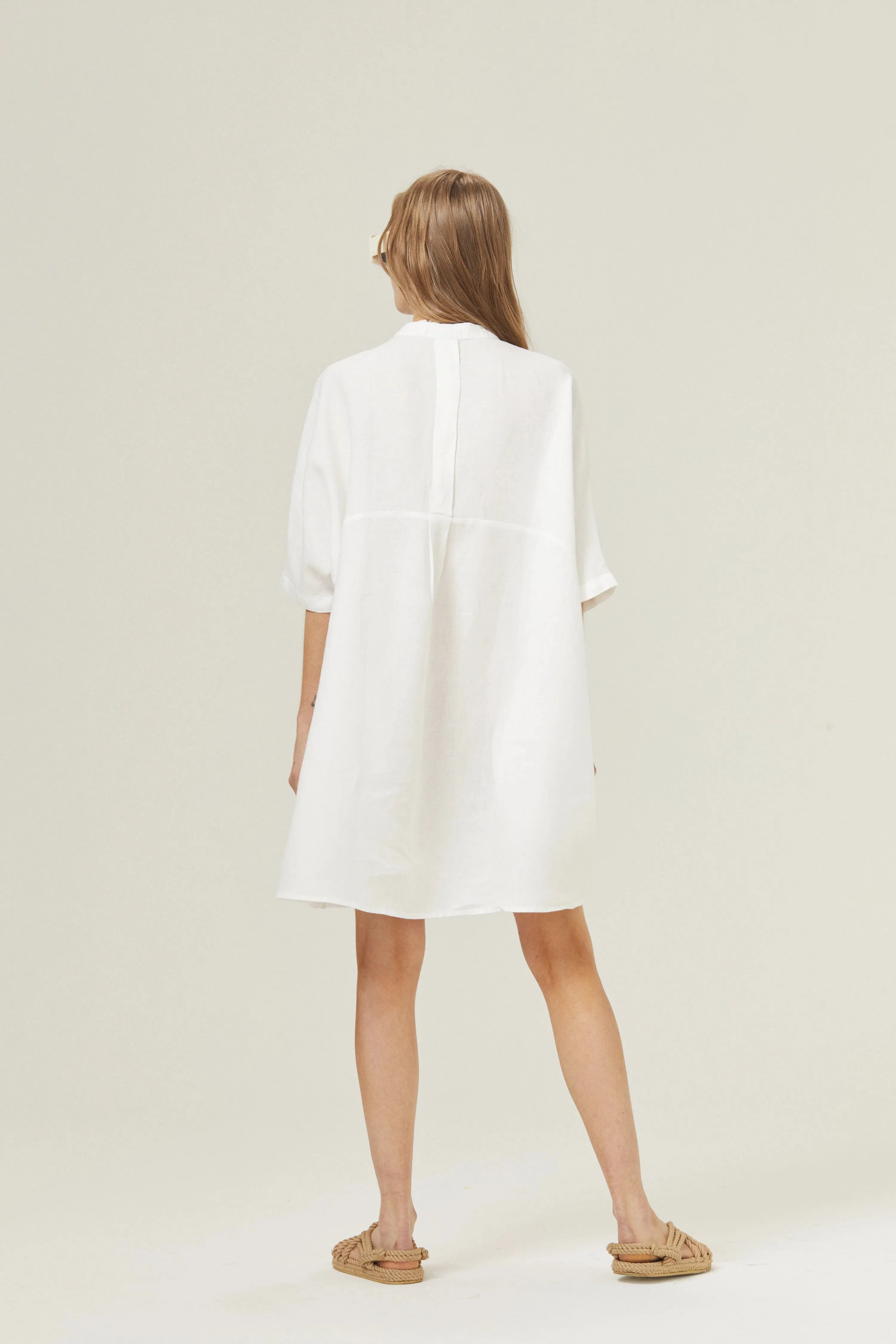 LANHTROPY - LIGHTHOUSE LINEN SHIRT DRESS
