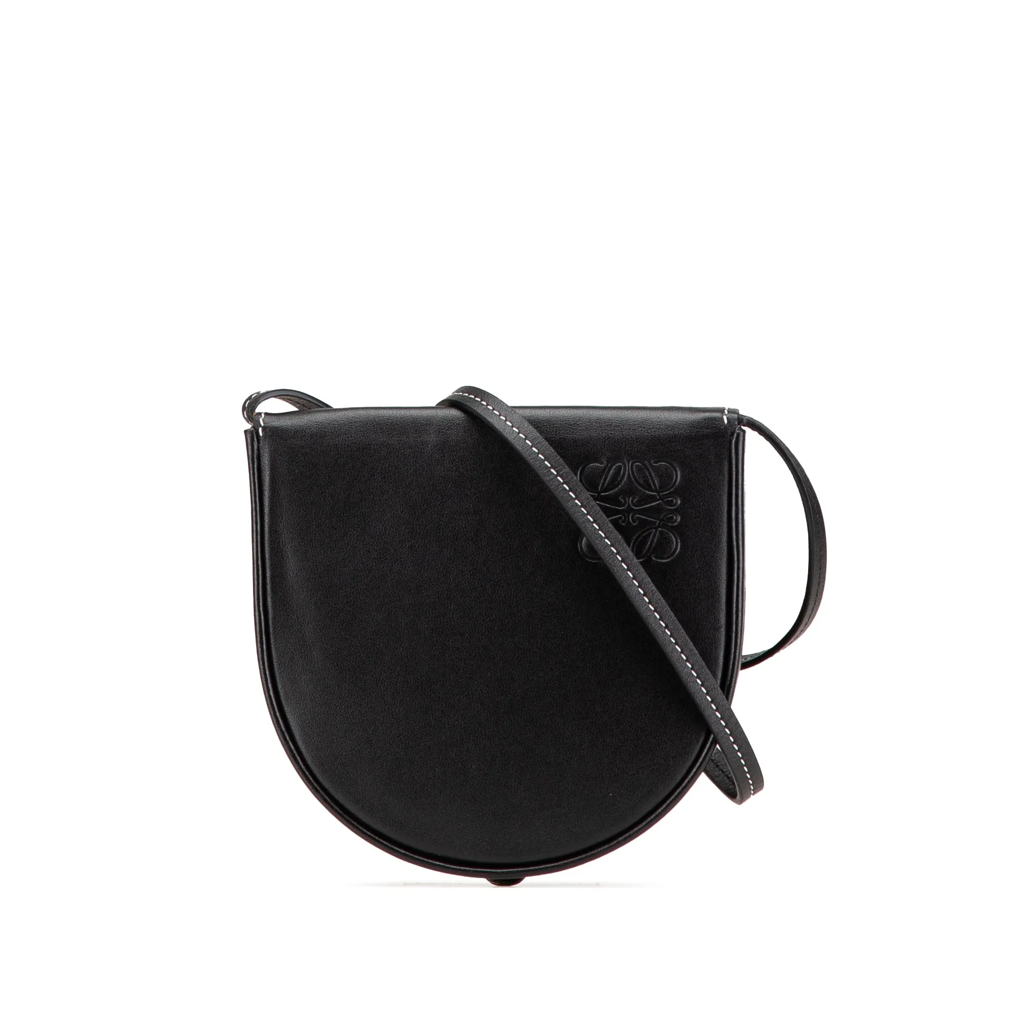 LOEWE Small Leather Heel Pouch Black