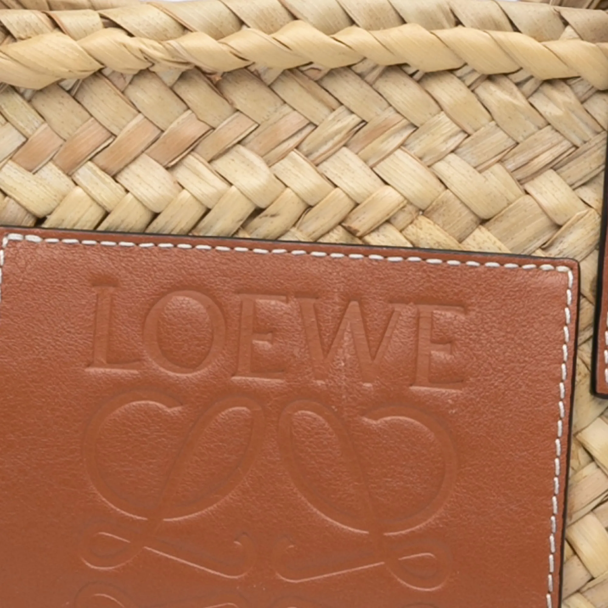 LOEWE Small Raffia Basket Tote