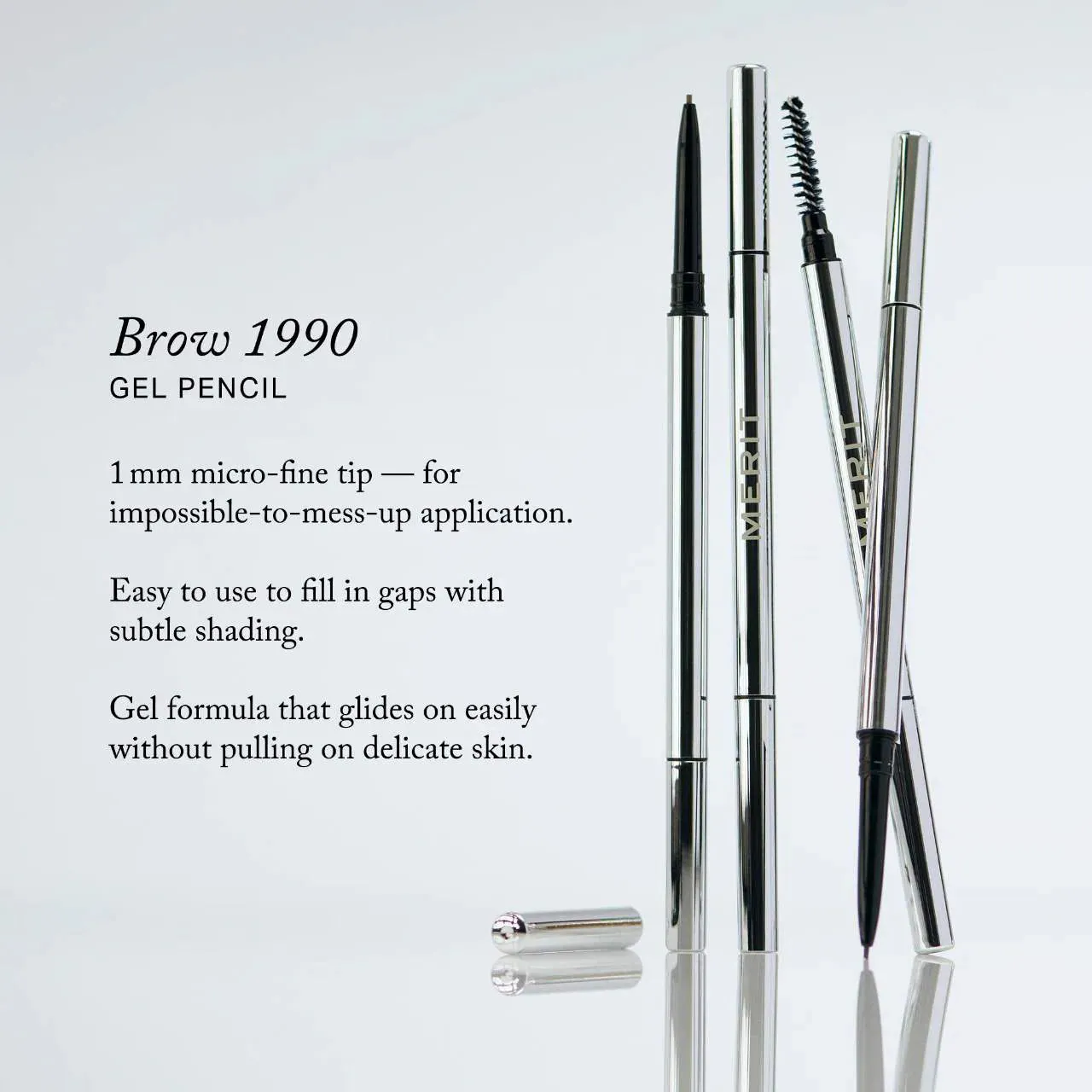 MERIT  Brow 1990 Ultra Fine Eyebrow Gel Pencil (2 Shades) NIB