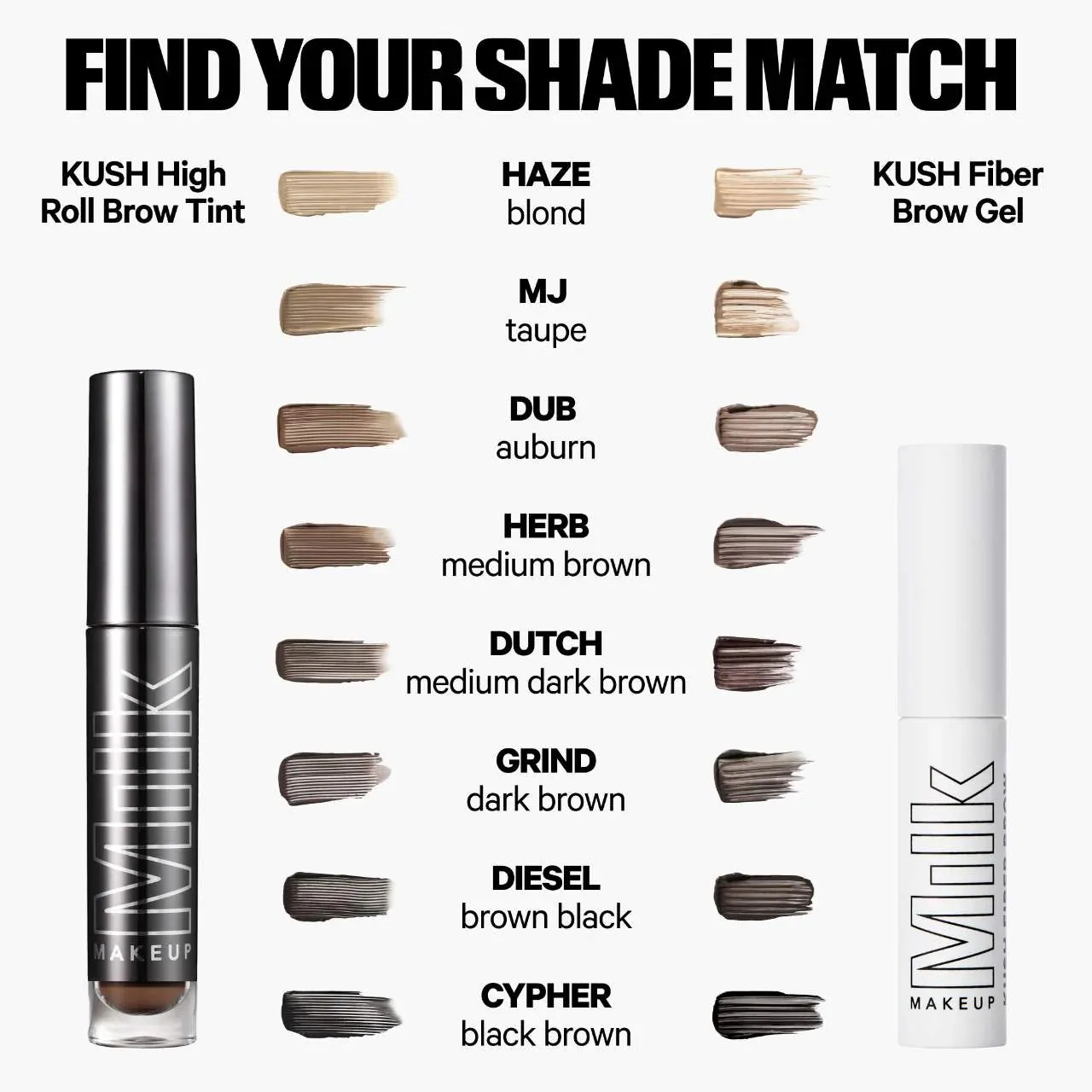 MILK MAKEUP KUSH High Roll Defining Tubing Eyebrow Gel - Many Shades NWOB
