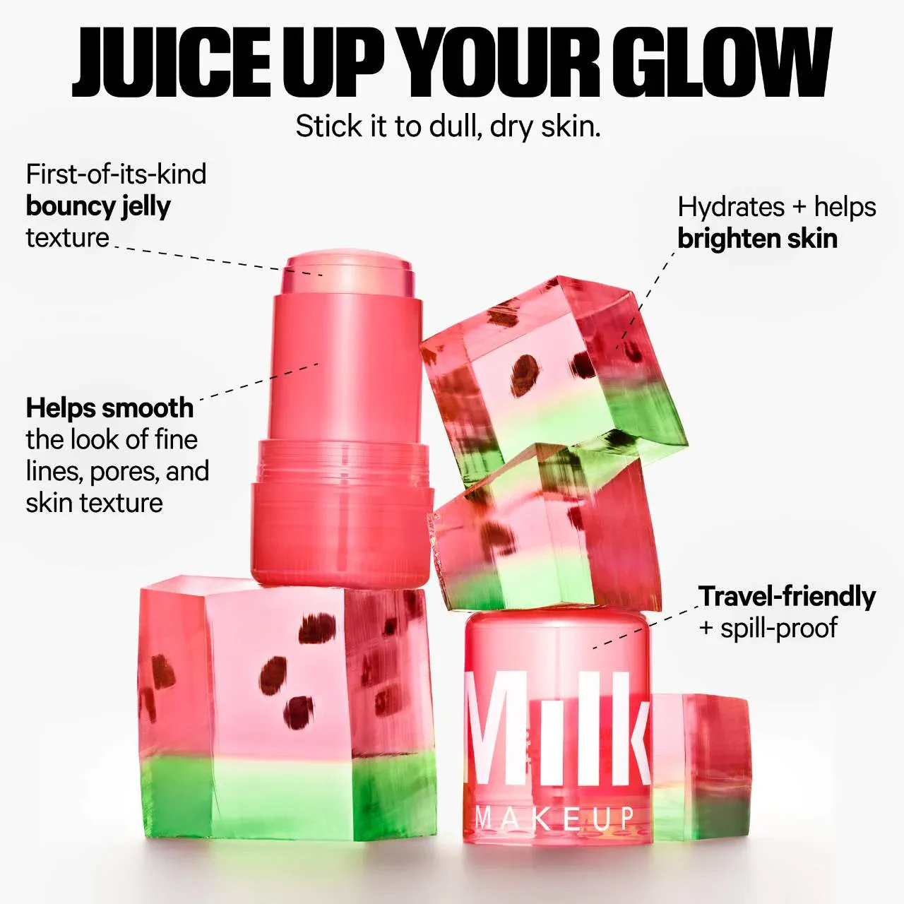MILK MAKEUP  Watermelon Jelly Brightening Serum Stick NIB