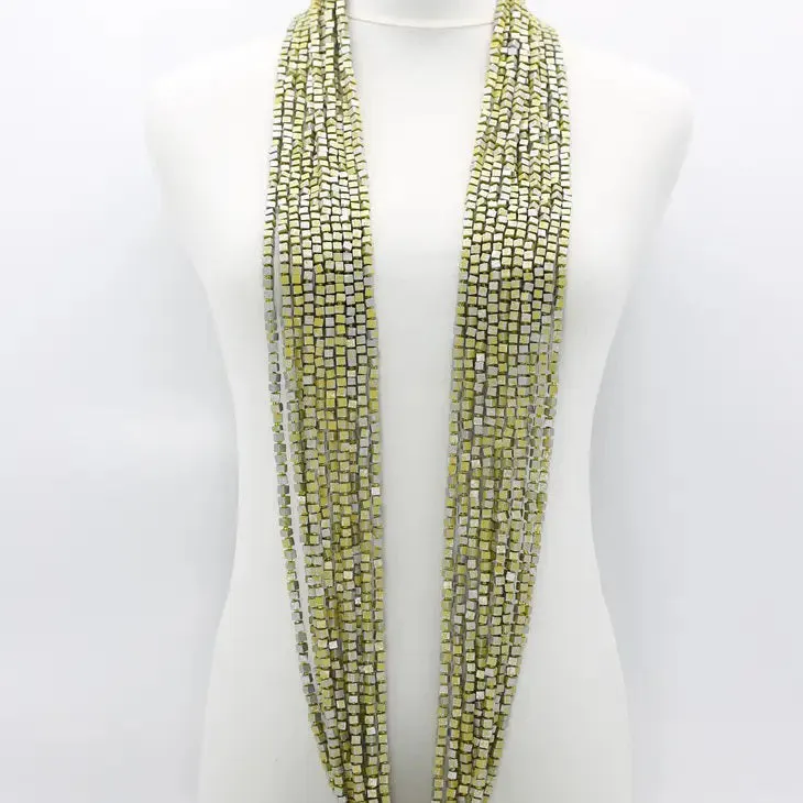 PASHMINA NECKLACE HAND PAINTED 10 STRAND