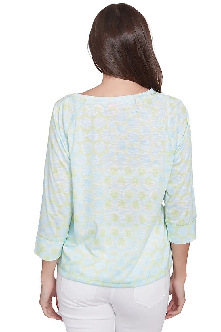 Petite Spring Thing Lace-Up Neck Top