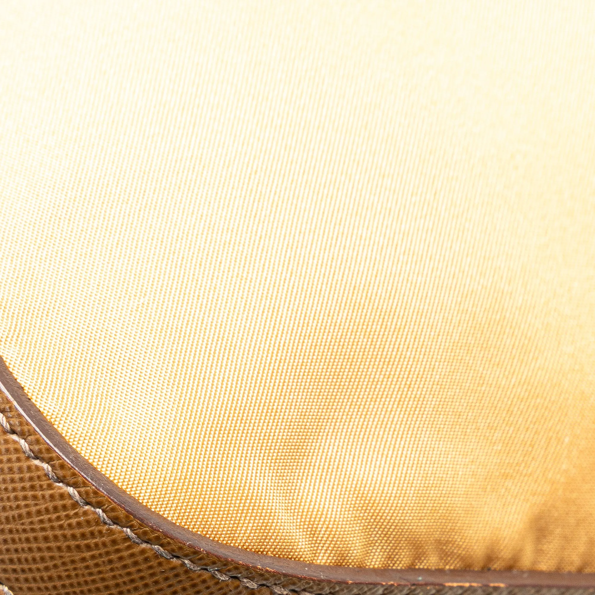 Prada Saffiano Trimmed Tessuto Zip Top Crossbody Brown