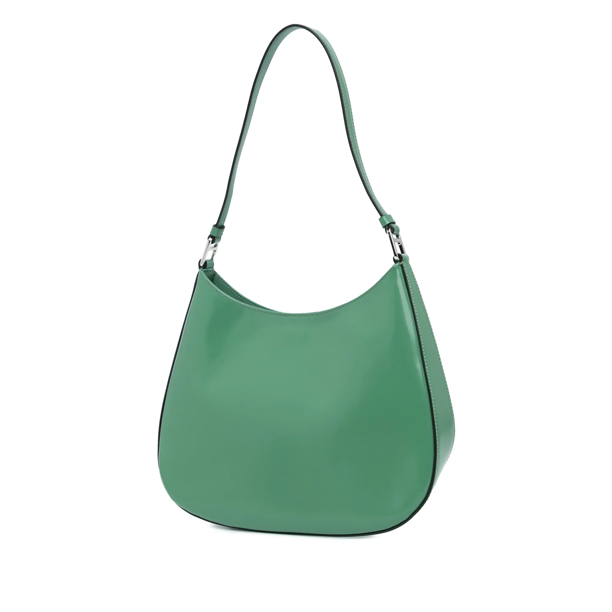 Prada Spazzolato Cleo Shoulder Bag Green
