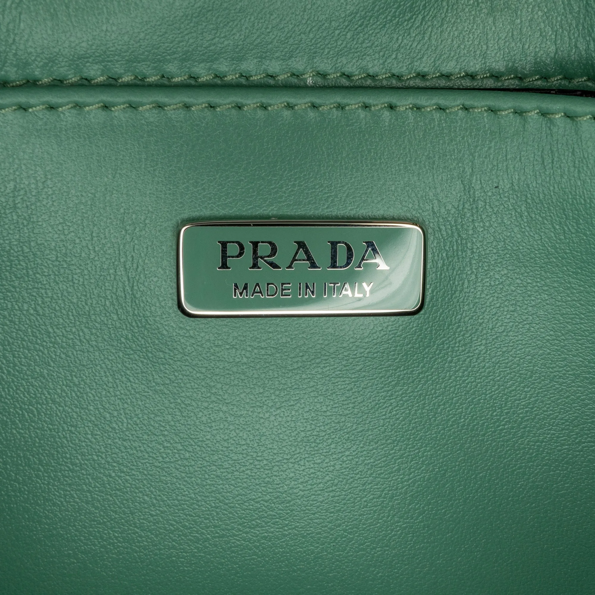 Prada Spazzolato Cleo Shoulder Bag Green