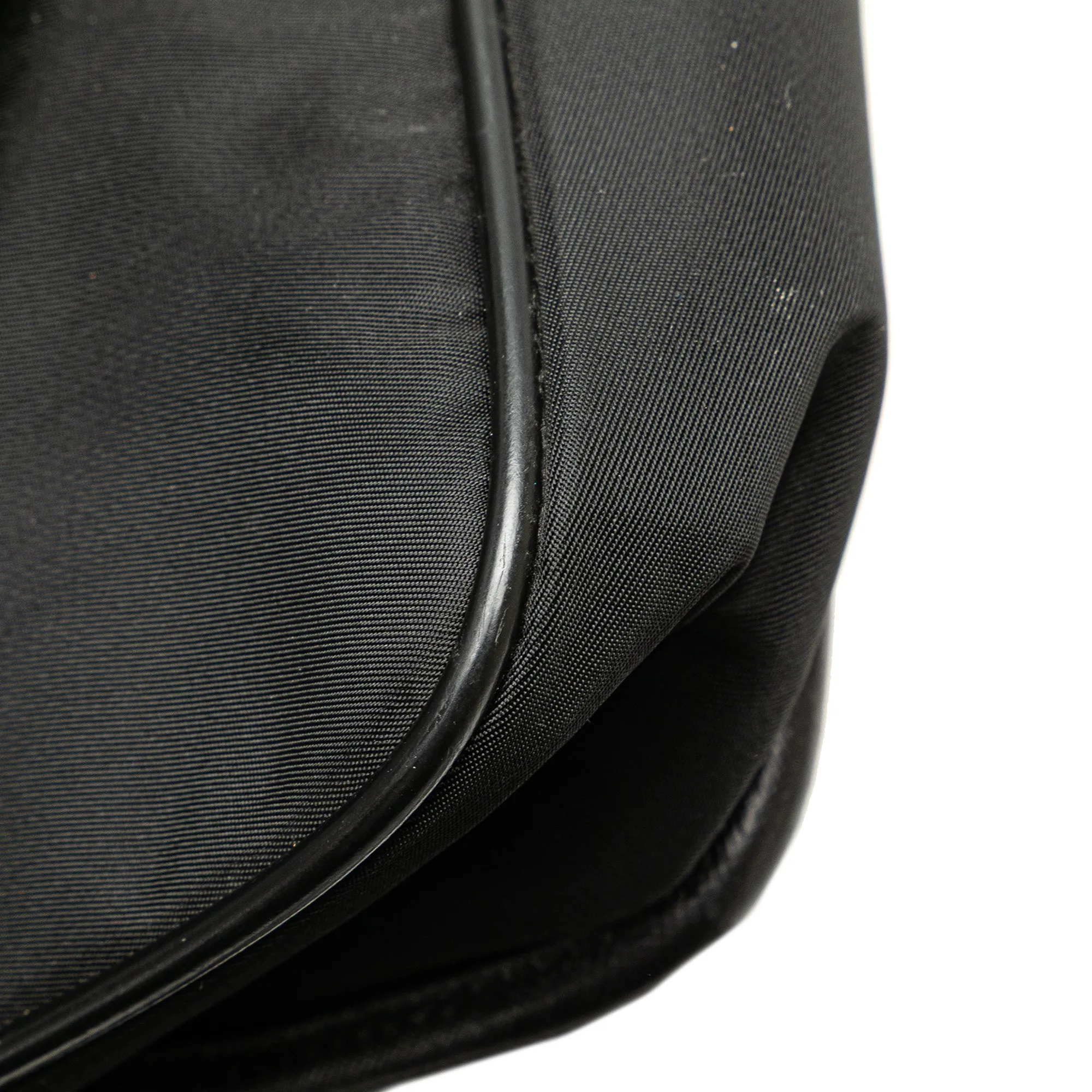 Prada Tessuto Buckle Messenger Bag Black