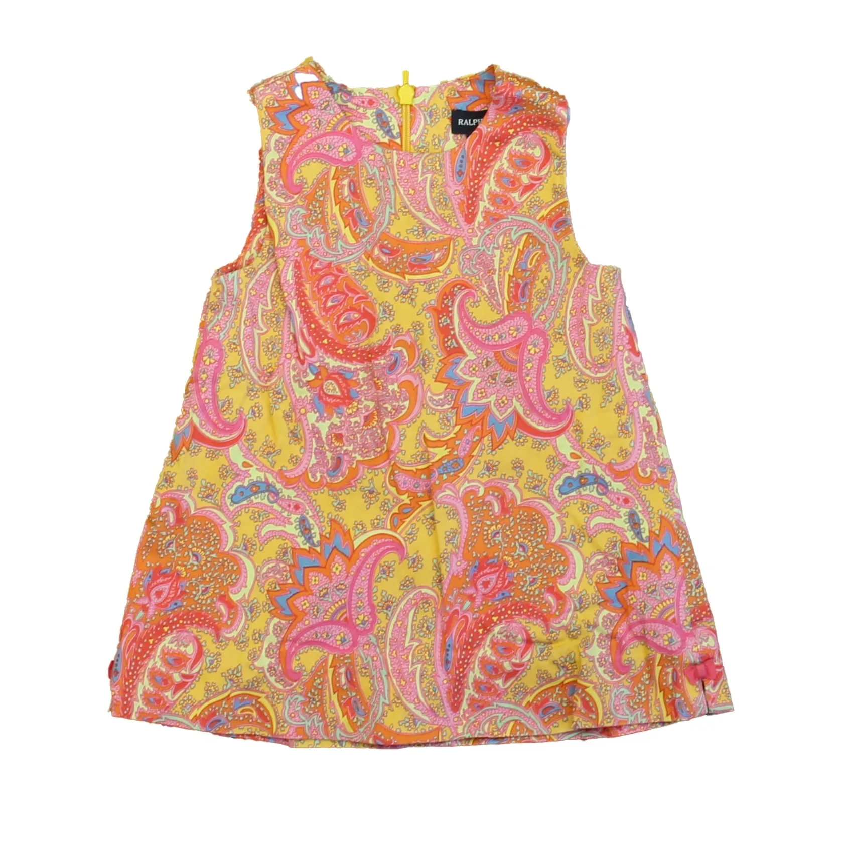 Ralph Lauren Girls Pink | Coral Paisley Dress