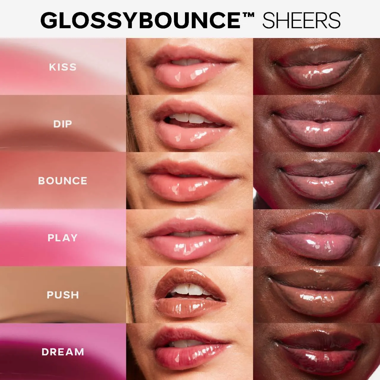 Saie Glossybounce High-Shine Hydrating Lip Gloss Oil (many shades)