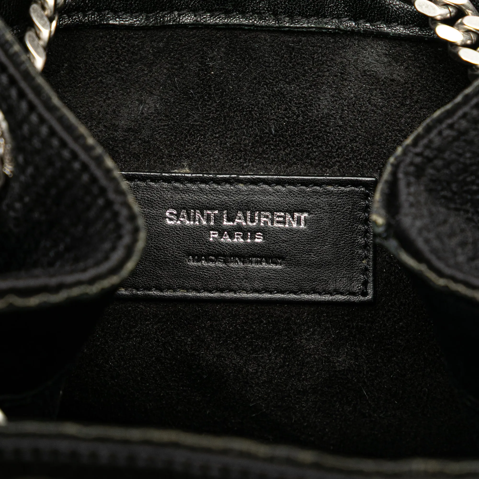Saint Laurent Baby Embroidered Wool Emmanuelle Bucket Bag