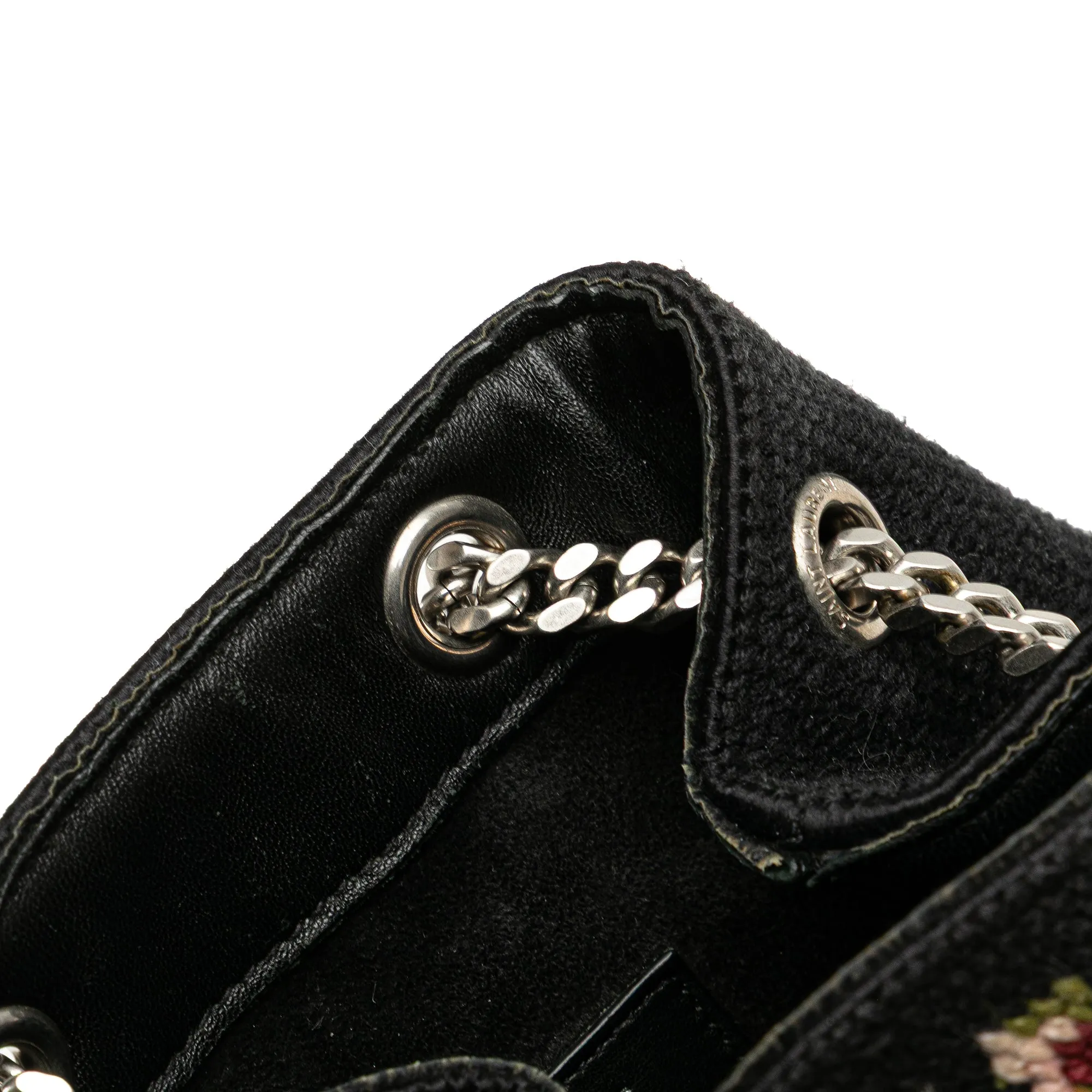 Saint Laurent Baby Embroidered Wool Emmanuelle Bucket Bag