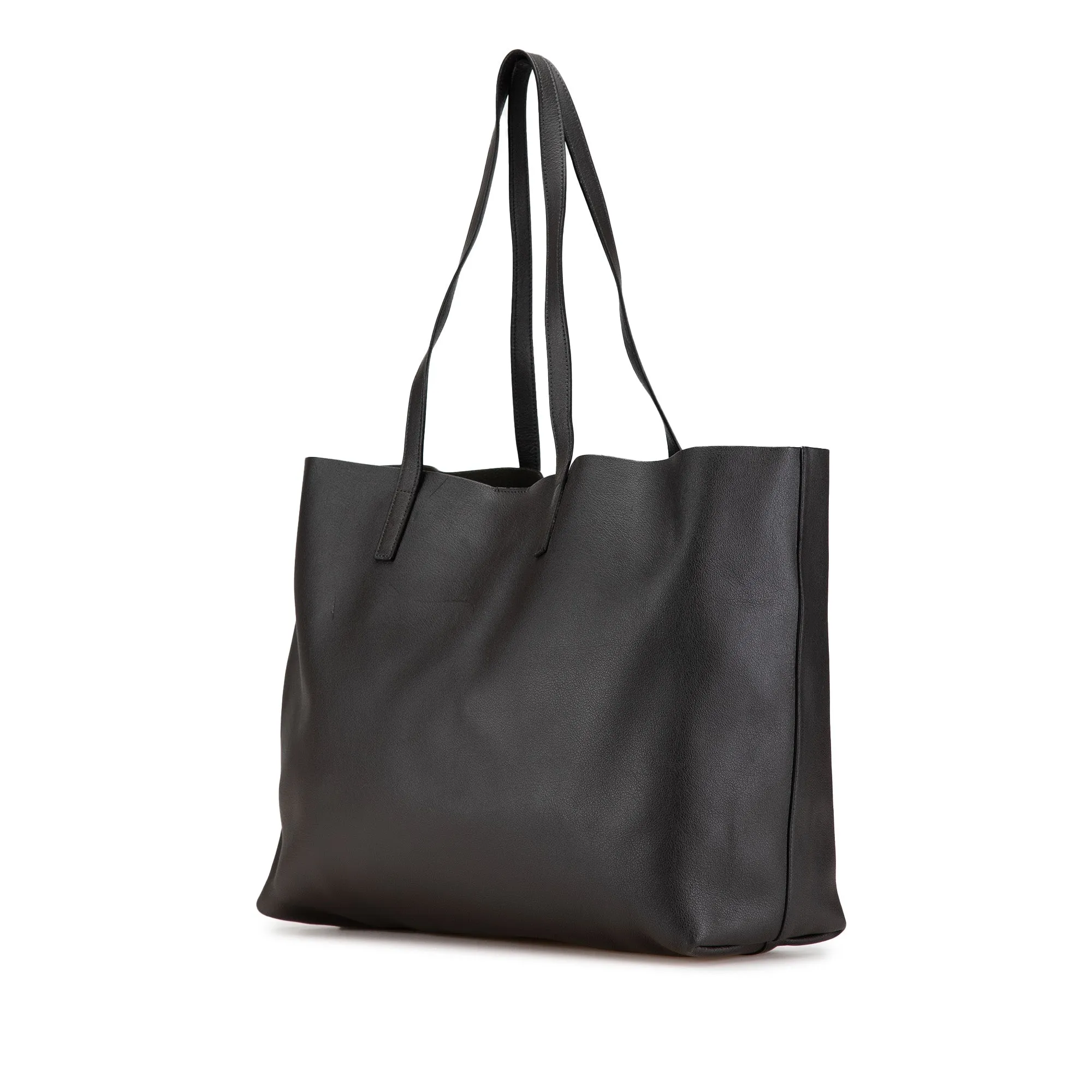 Saint Laurent Large East/West Shopping Tote Dark Gray