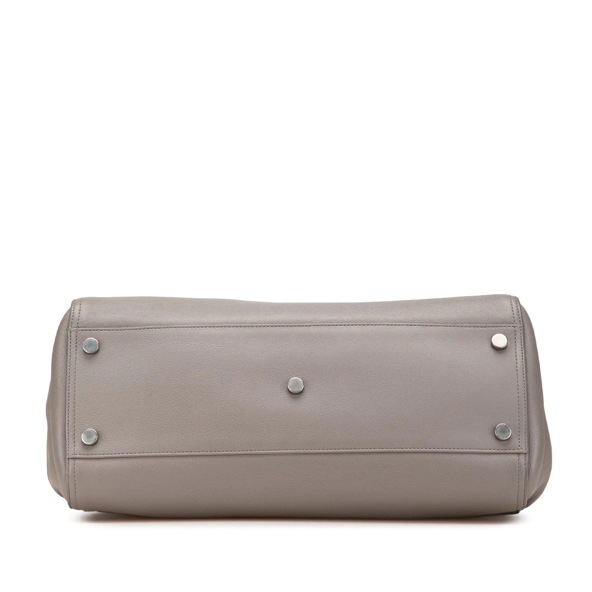 Saint Laurent Medium Calfskin Amber Tote Gray