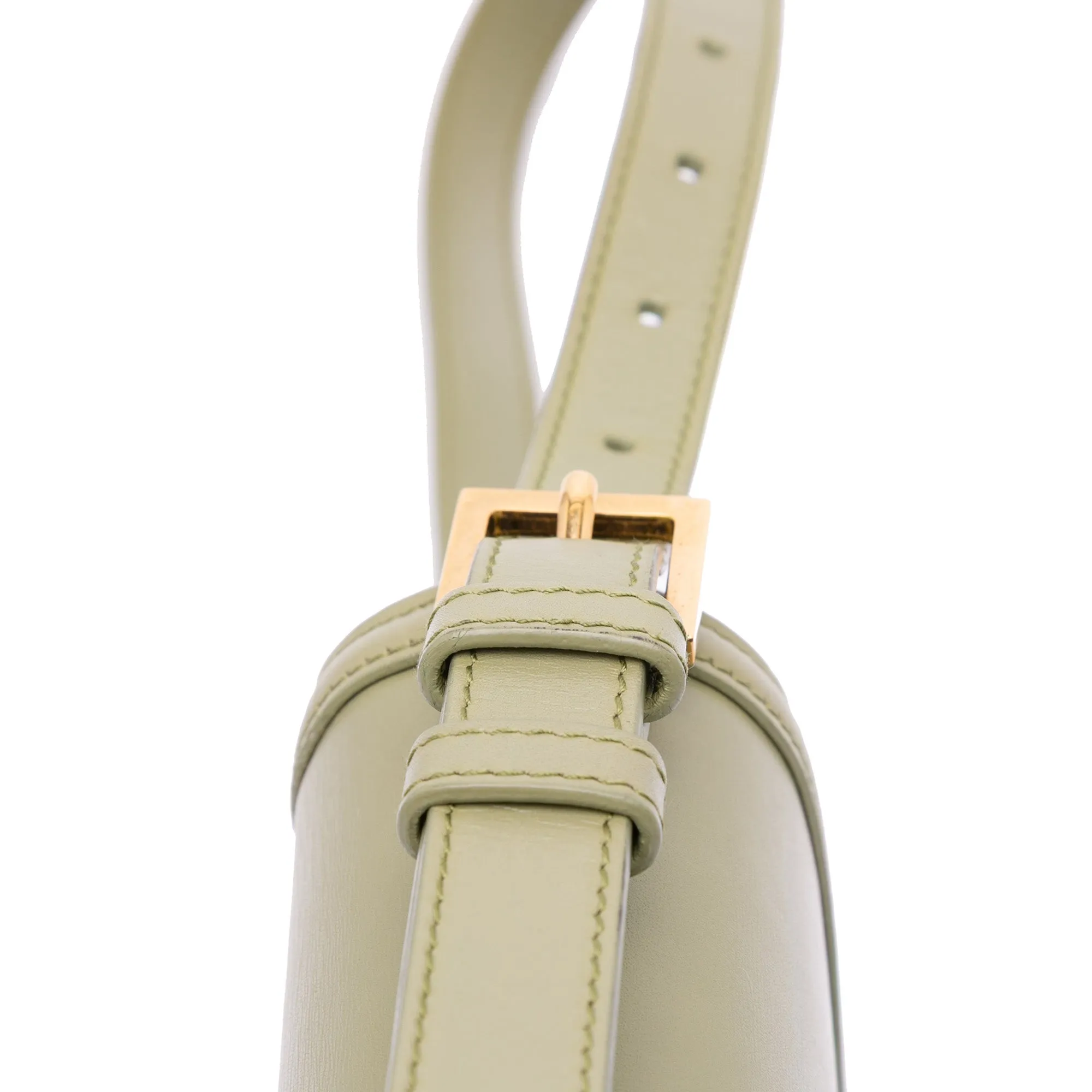 Saint Laurent Small Calfskin Solferino Satchel In Box Green