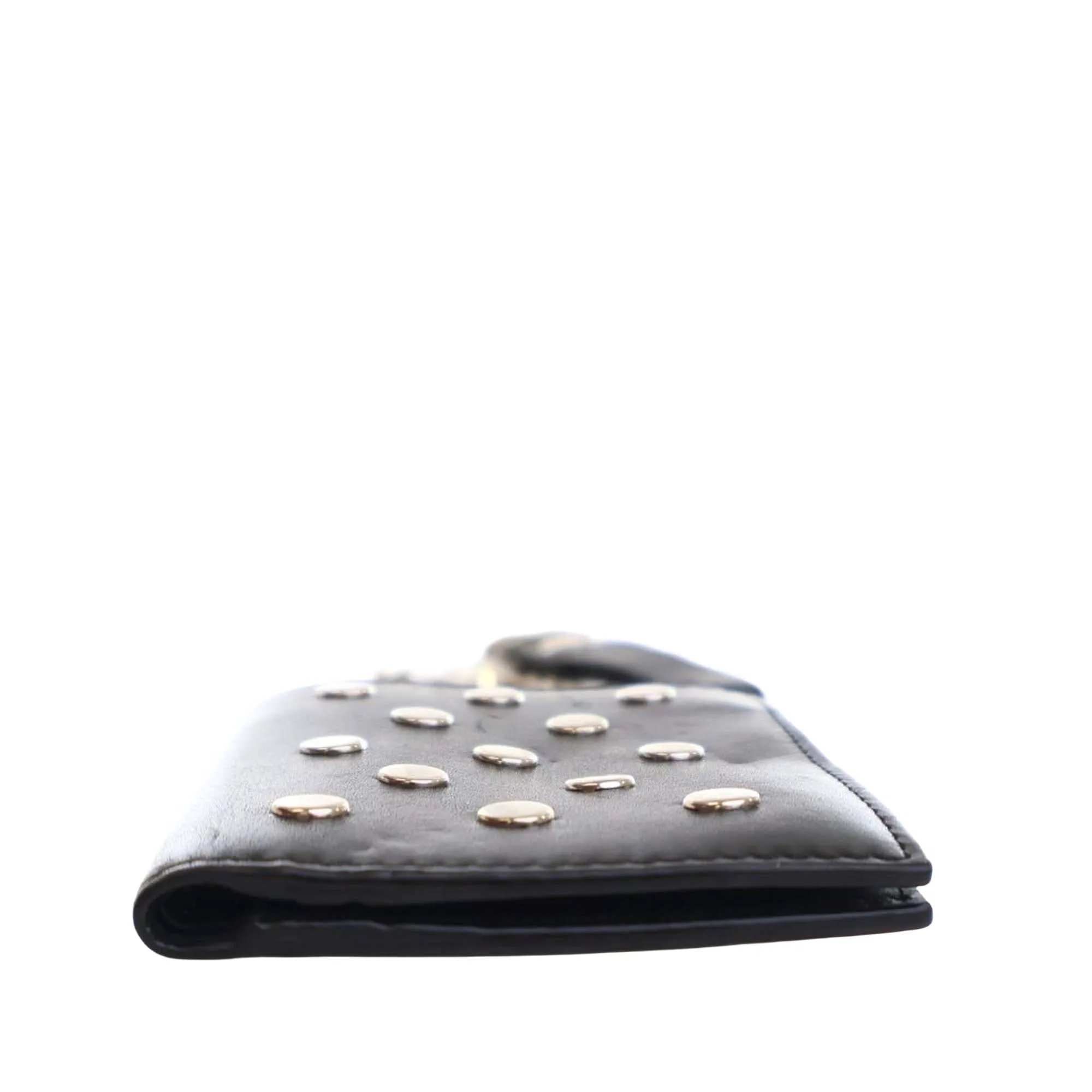 Saint Laurent Studded Calfskin Rider Chain Wallet Black