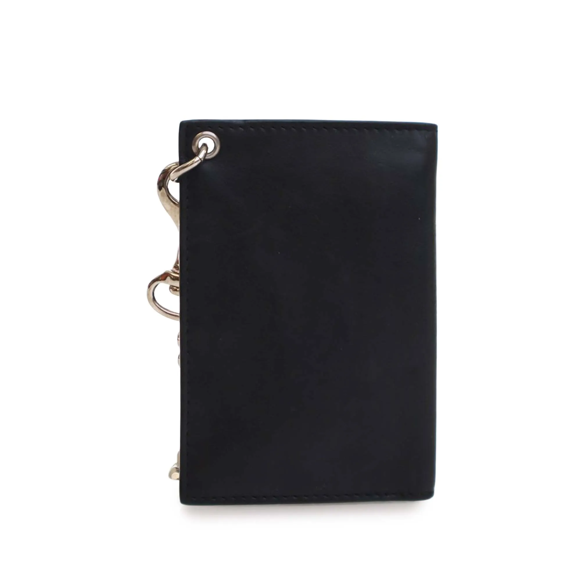 Saint Laurent Studded Calfskin Rider Chain Wallet Black