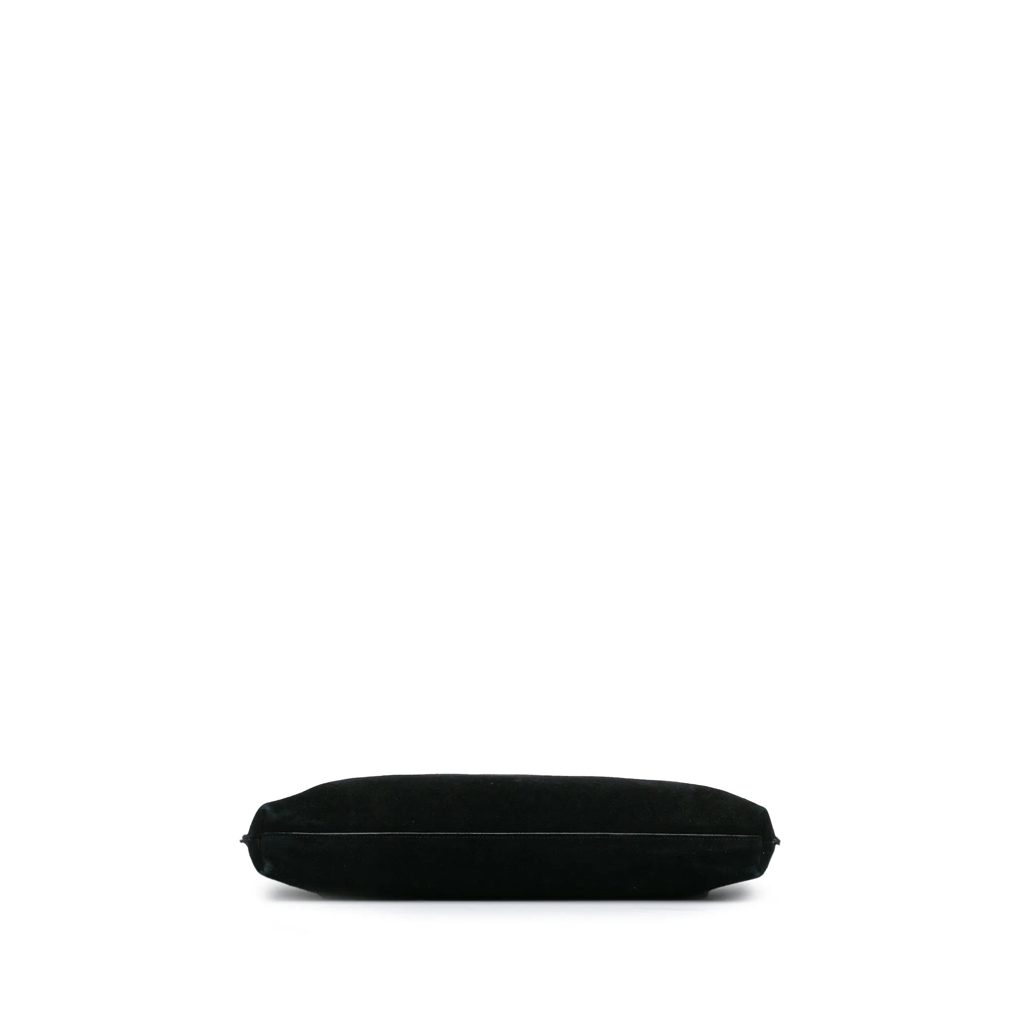 Saint Laurent Suede Suzanne Chain Shoulder Bag Black