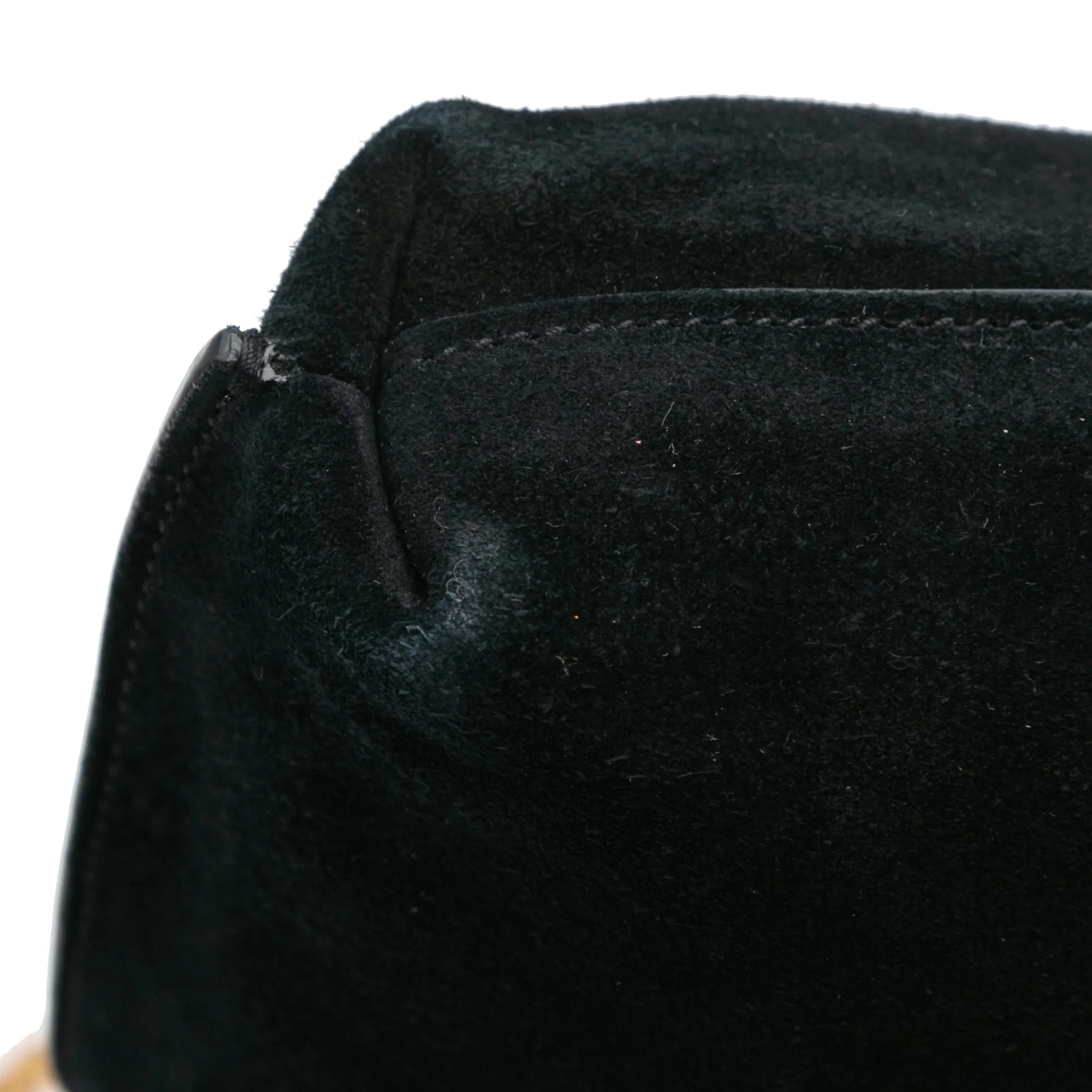 Saint Laurent Suede Suzanne Chain Shoulder Bag Black
