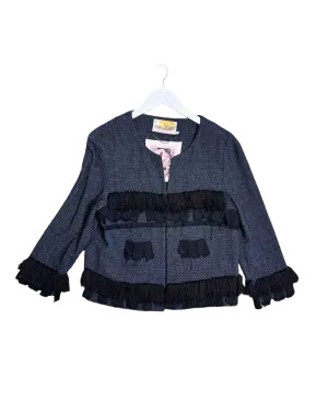 Size 12 | Trelise Cooper Charcoal Fringed Jacket