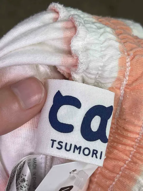 Size M | Cat's by Tsumori Chisato White Pink and Green Stripe Above Knee Skirt