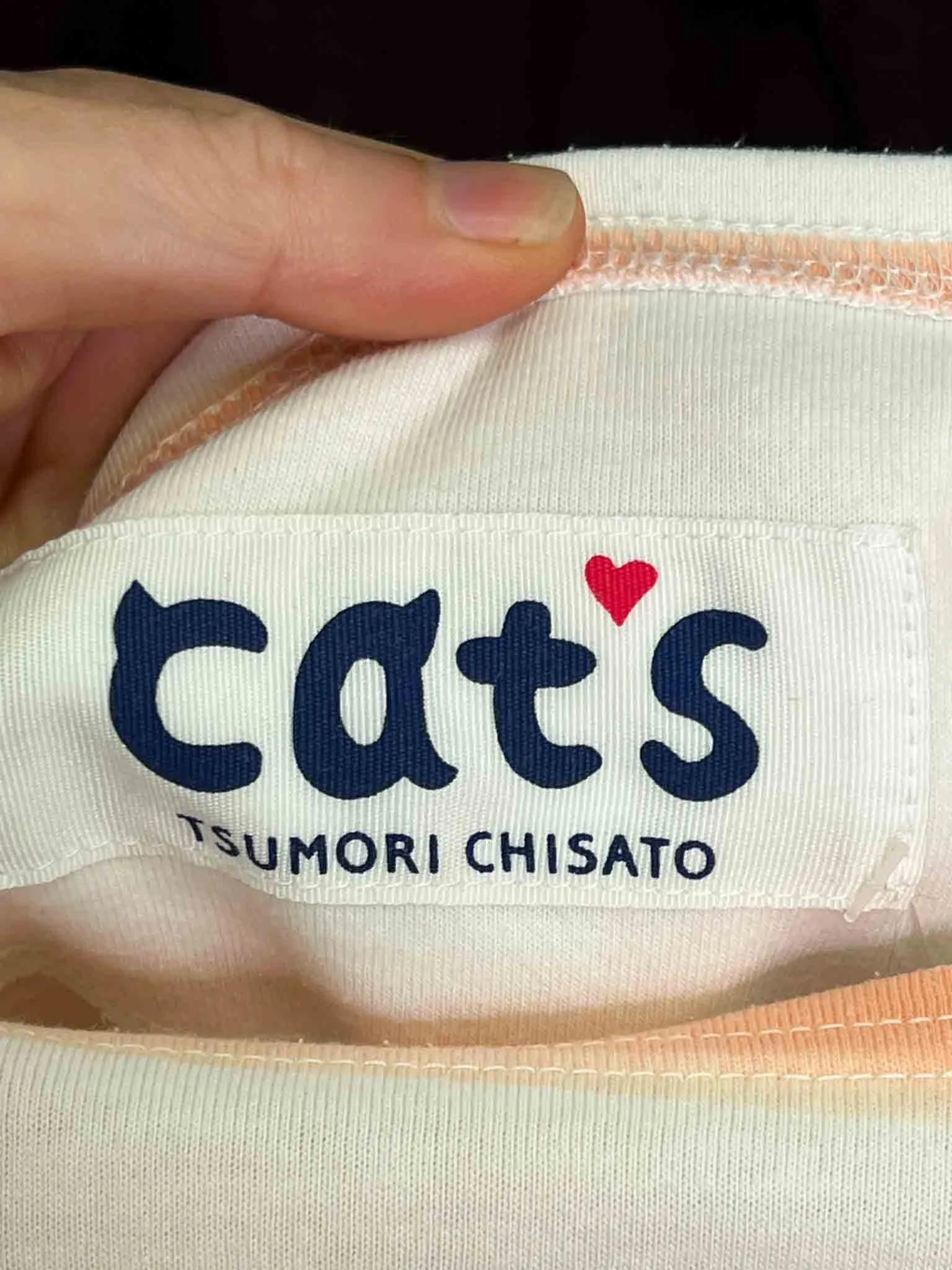 Size M | Cat's Tsumori Chisato White Stripe T-shirt